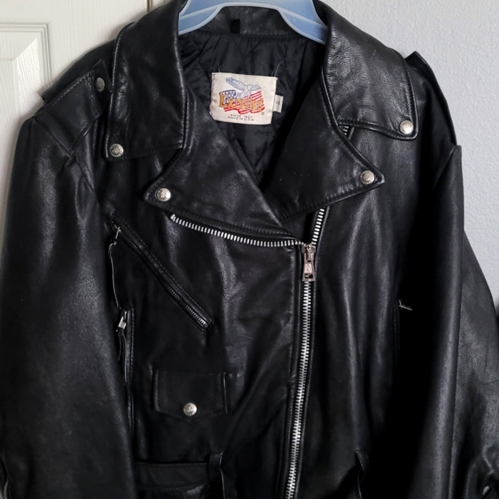 Excelled vintage leather motorcycle jacket